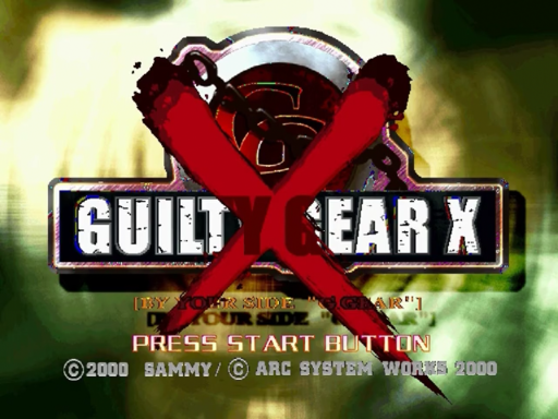 Guilty Gear X title screen for Sega Dreamcast